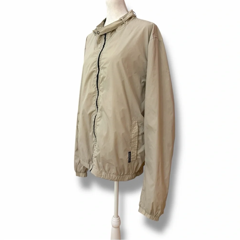Members Only Packable Windbreaker Mariner Jacket Tan Khaki Size Large